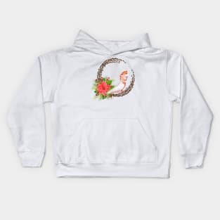 Cockatoo Native Wreath Christmas Kids Hoodie